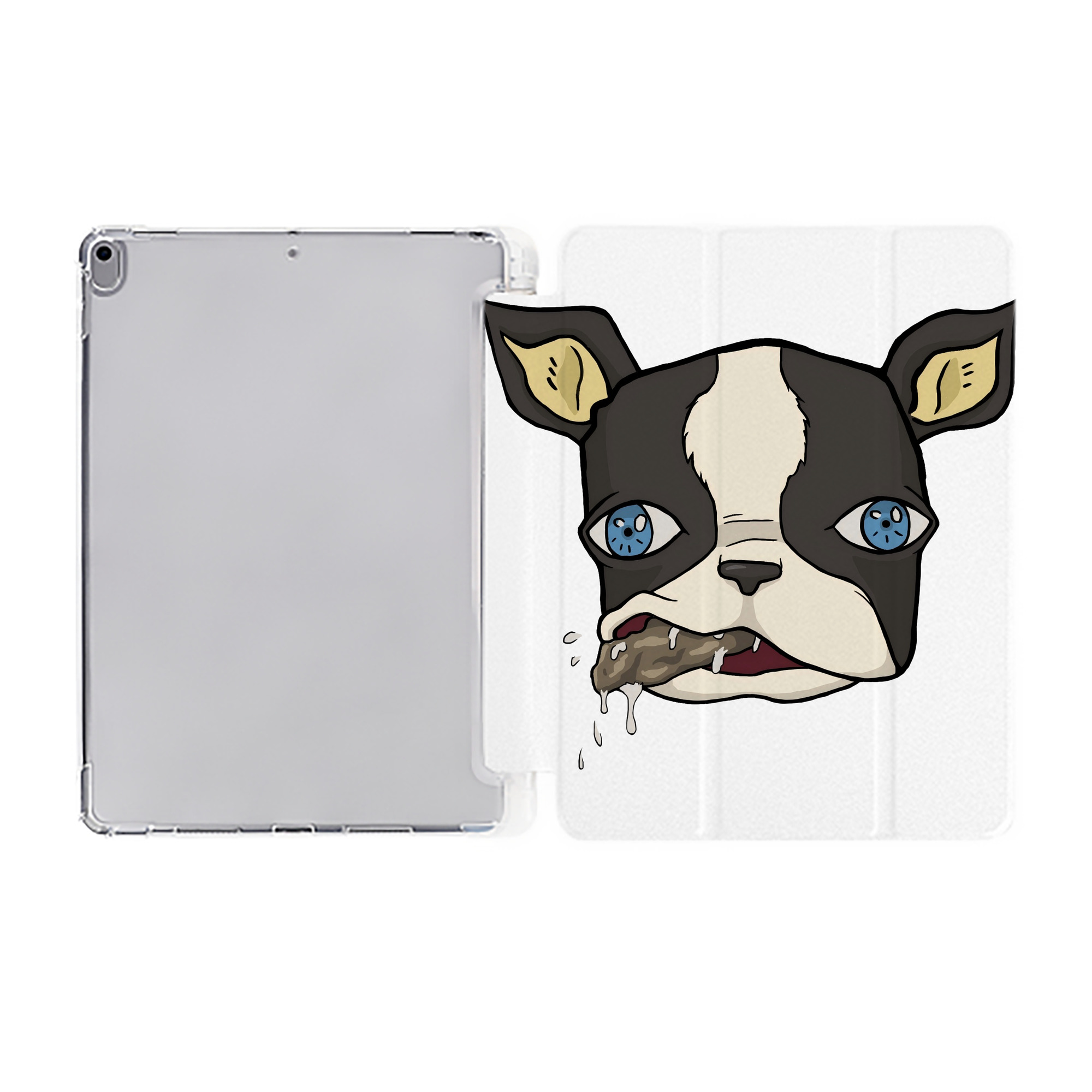 （画像用） ジョジョの奇妙な冒険 イギー JoJo's Bizarre Adventure Iggy IPad ケース ペン収納付き 三つ折りスタンド PUレザー×シリコン 対応機種9.5/10.5/10.9インチ